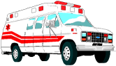 Animated van-type ambulance