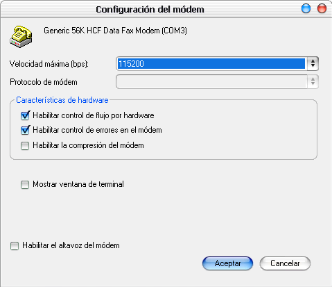 Configuraci�n Internet