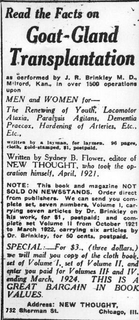 1922 Brinkley ad