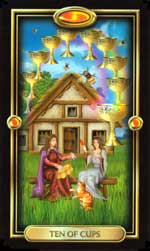 Gilded Tarot 10 of Cups