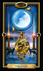 Gilded Tarot Moon