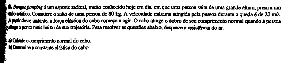 Exerc&iacute;cio de vestibular UNICAMP 1999