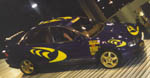 Blue and Yellow Ralley Car