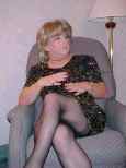 showing off beaded top and legs