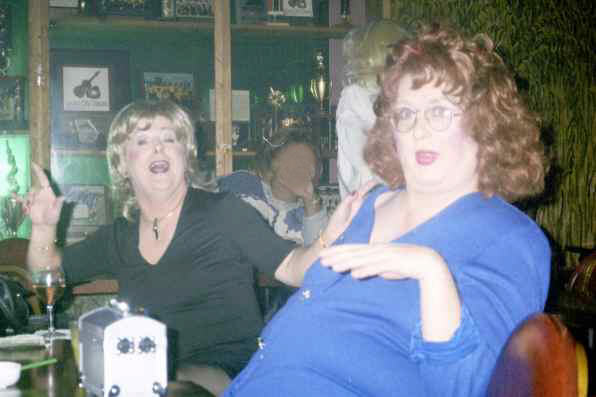 Vickie and Me clowning at the Jungle