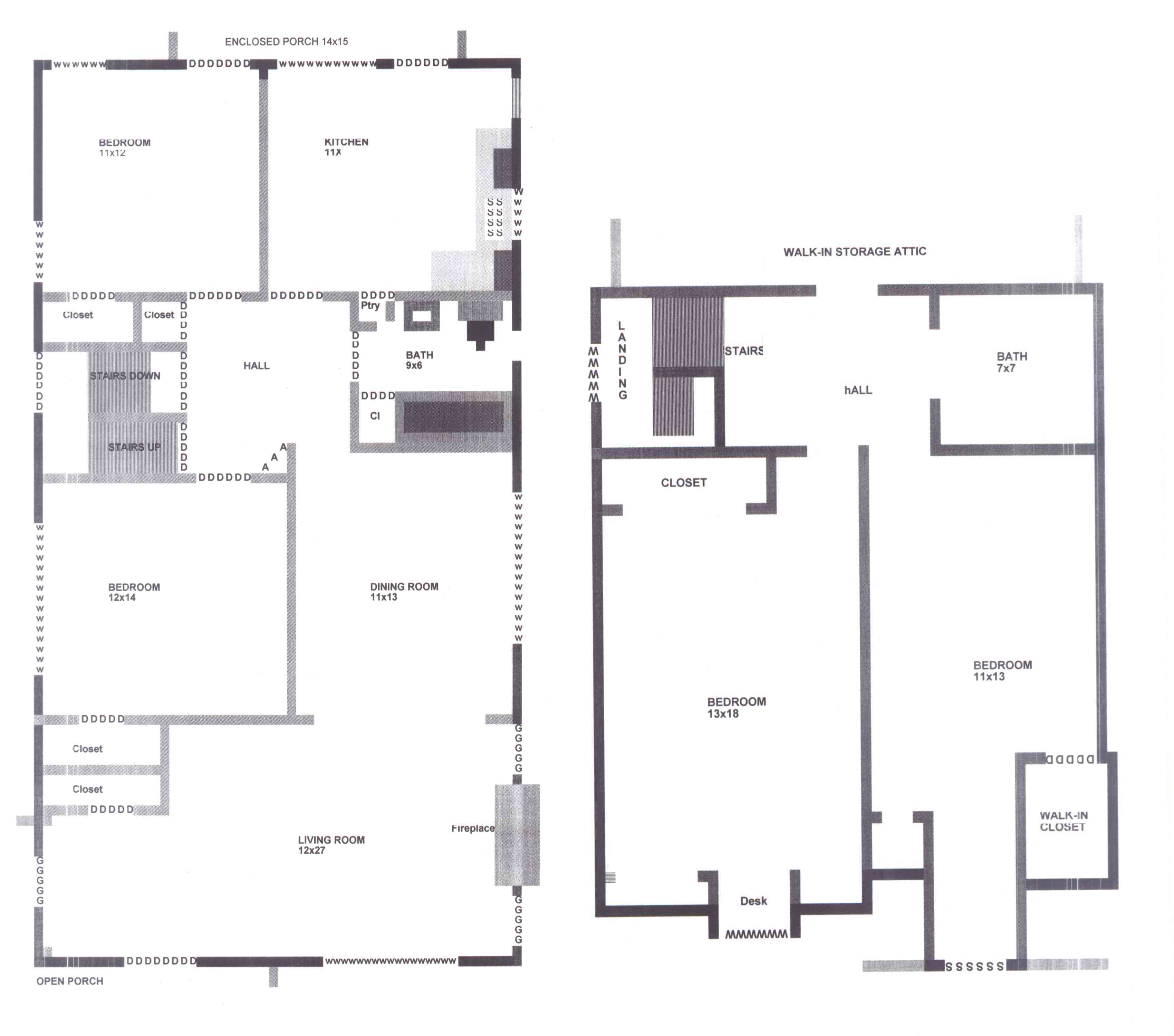 floor plan first and second
