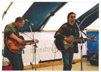 David Ashton and Chris Lefevre on Stage at the Blues Festival 2001