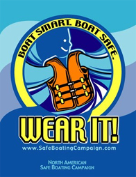 Safe Boating logo: Boat SMART! Boat SAFE! WEAR IT!