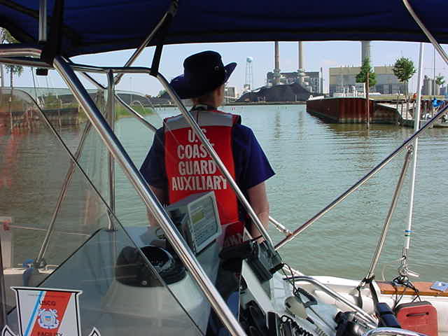 Photo of auxiliarist serving as lookout