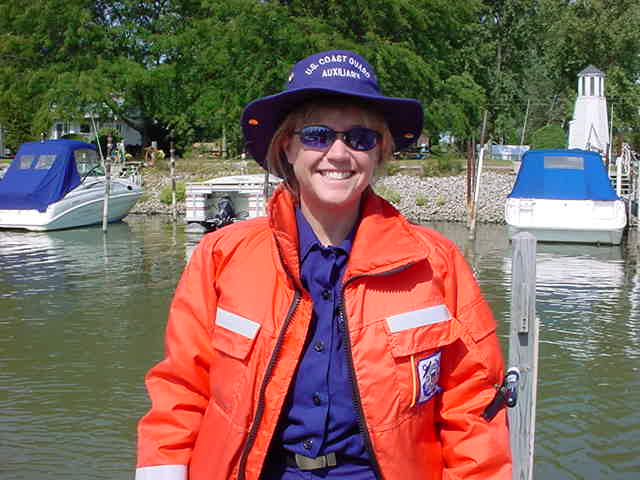 Photo of Auxiliary crewmember on the dock