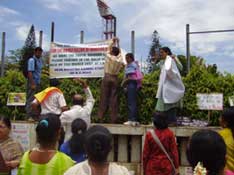 MG Road, Gandhi Statue procession gathered