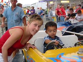 Angie and Joshua at the carnival