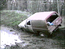 Clay's 1977 GMC Jimmy stuck in mud