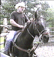 Ron working Lucky in the round pen