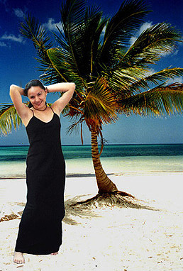 Lizette with new dress.