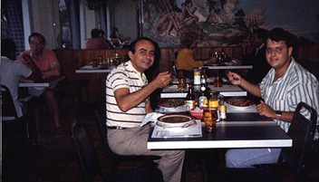 Pepe y yo en un restaurant gourmet italiano de Boca Rat�n. 