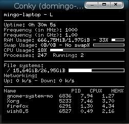 Pantalla inicial CONKY