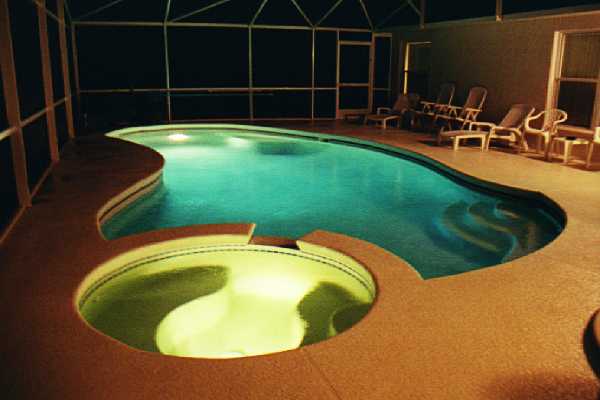 Enjoy swimming at night