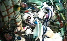 Inside real reentry capsule
