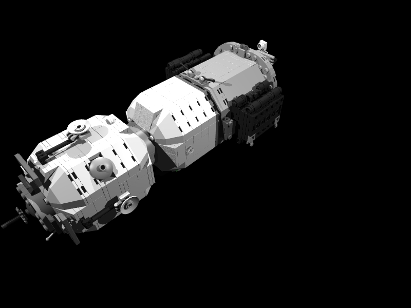 Soyuz, solar panels folded