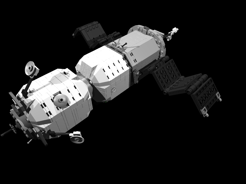 Soyuz, solar panels unfolding