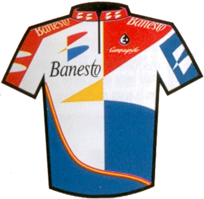 Maillot con el que Miguel gan� su cuarto y quinto Tour (1994-95)