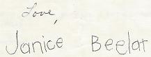 Janice Beelar's thank you. (Click to enlarge.)