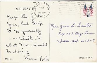Madalyn Murray O'Hair note. (Click to enlarge.)