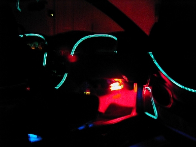 Neons under the dash and seats