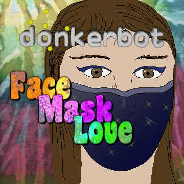 Single cover Face Mask Love