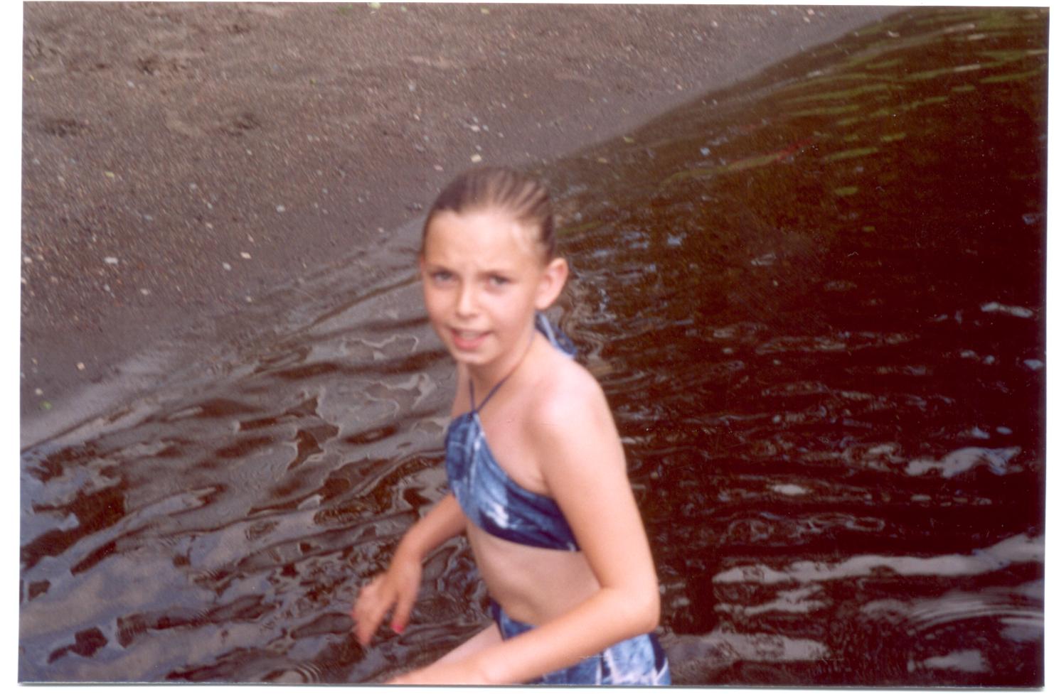 Our grandaughter Ainsley at Suprise Lake July 2003