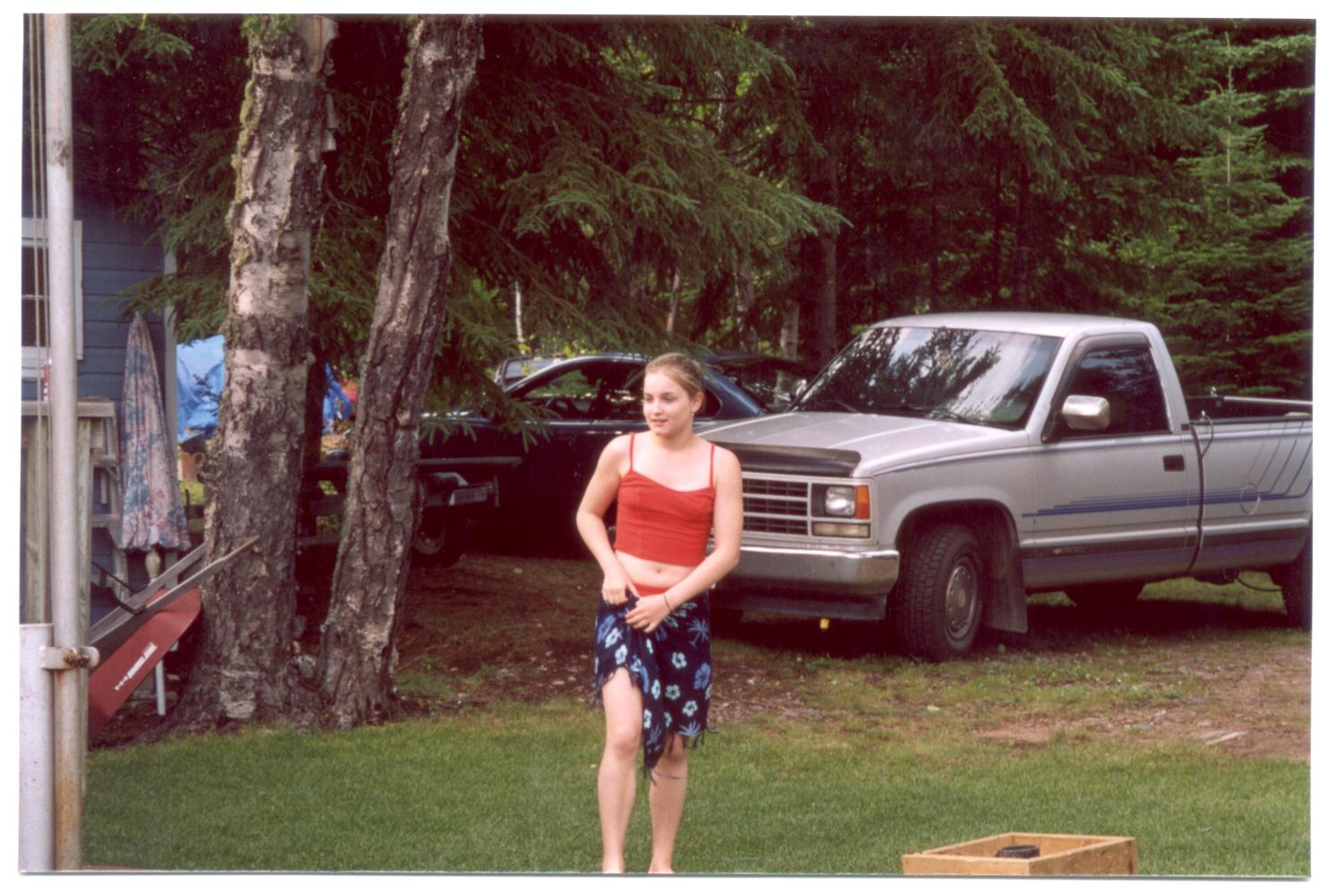 Our grandaughter Alyssa at Suprise Lake July 2003