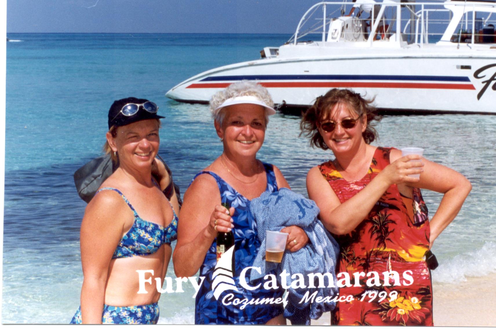 Donna,Millie and Carolyn in Cozumel Nov. 1999