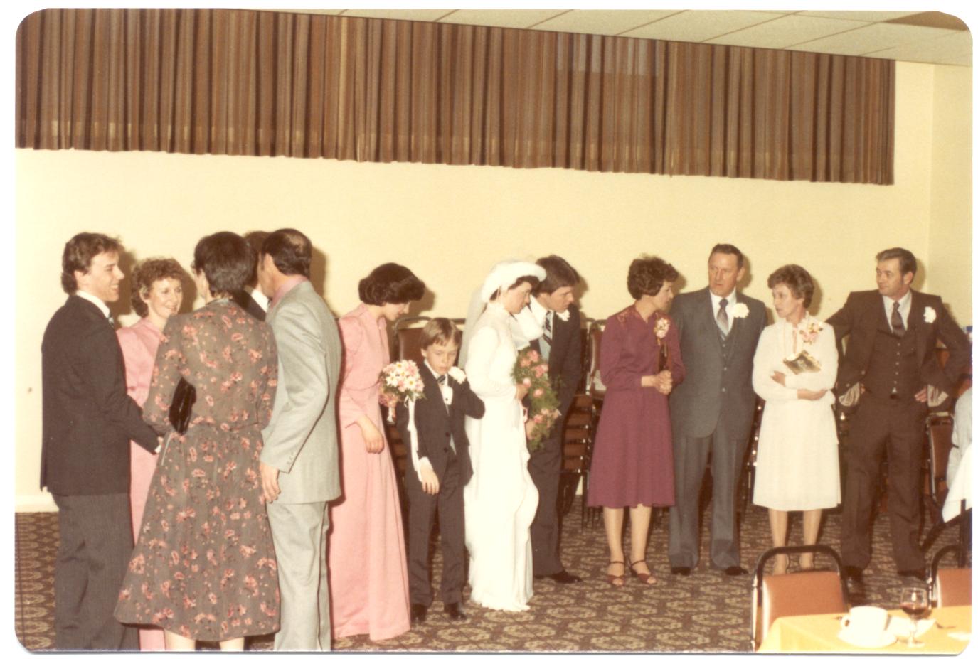 Wedding day March 6,1982 after the ceremony