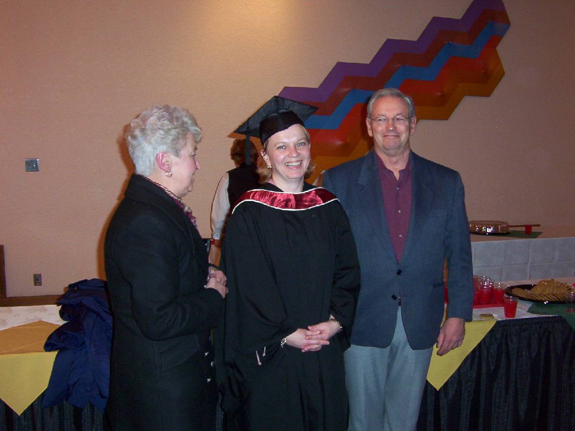 Donna and the proud parents after the ceremony