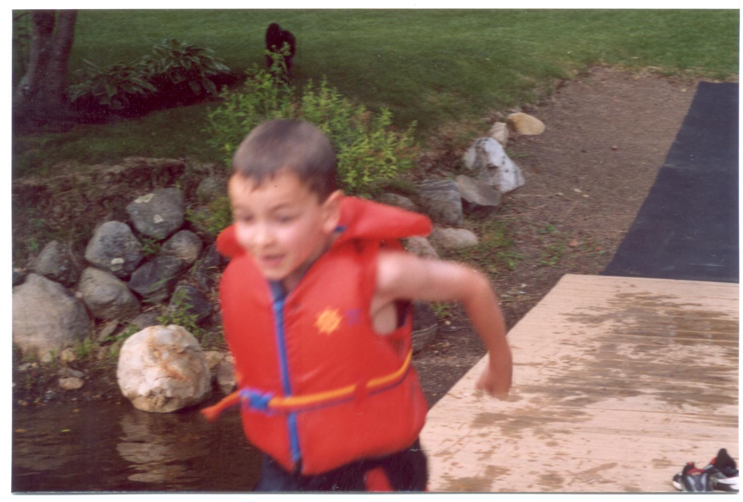 Our grandson Jeremy at Suprise Lake July 2003