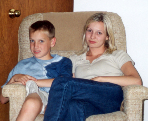 Our grandson Jon Meyer with grandaughter Robin McQueen July 2001