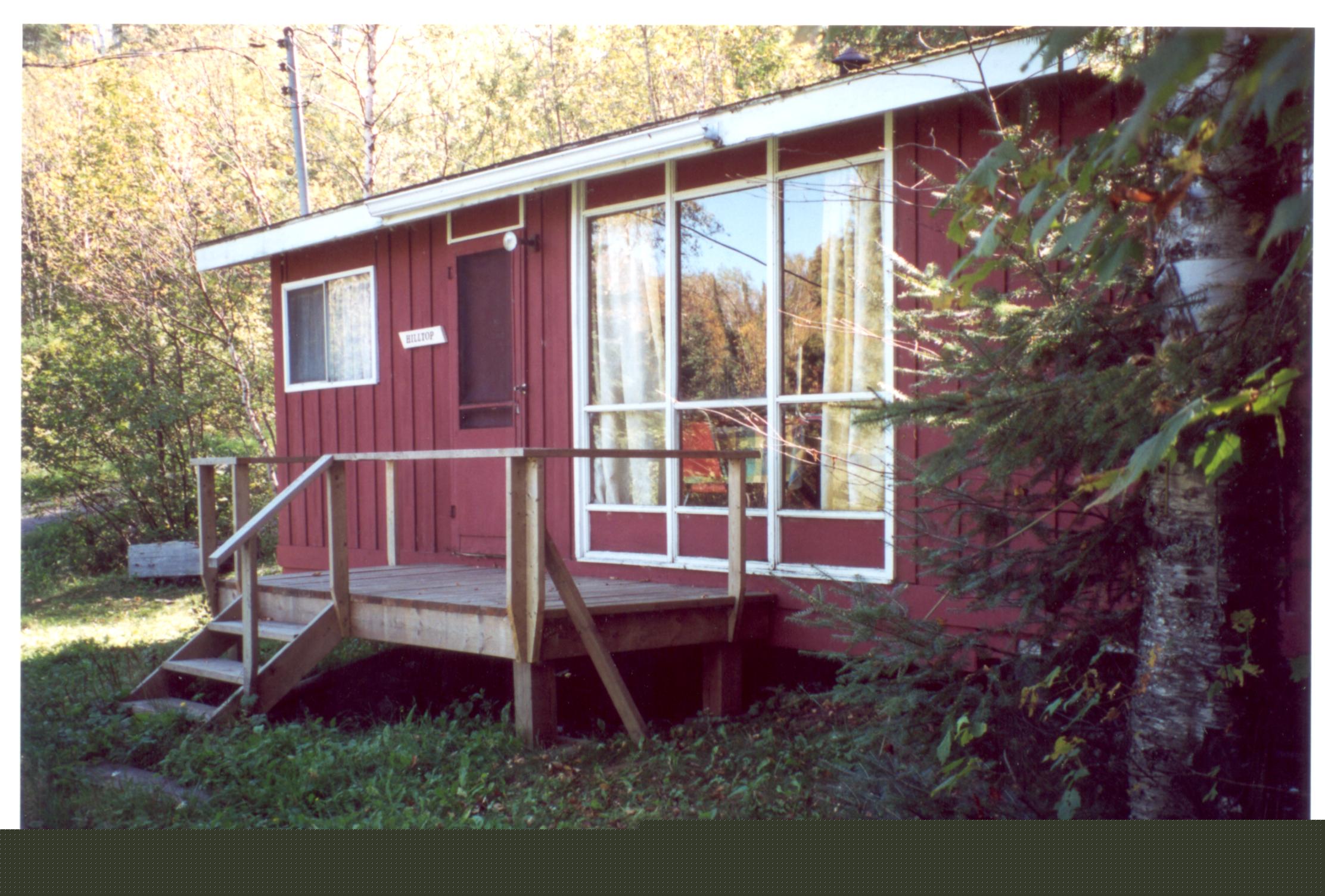Hilltop cabin, east side, Oliver Lake, Sep. 2001