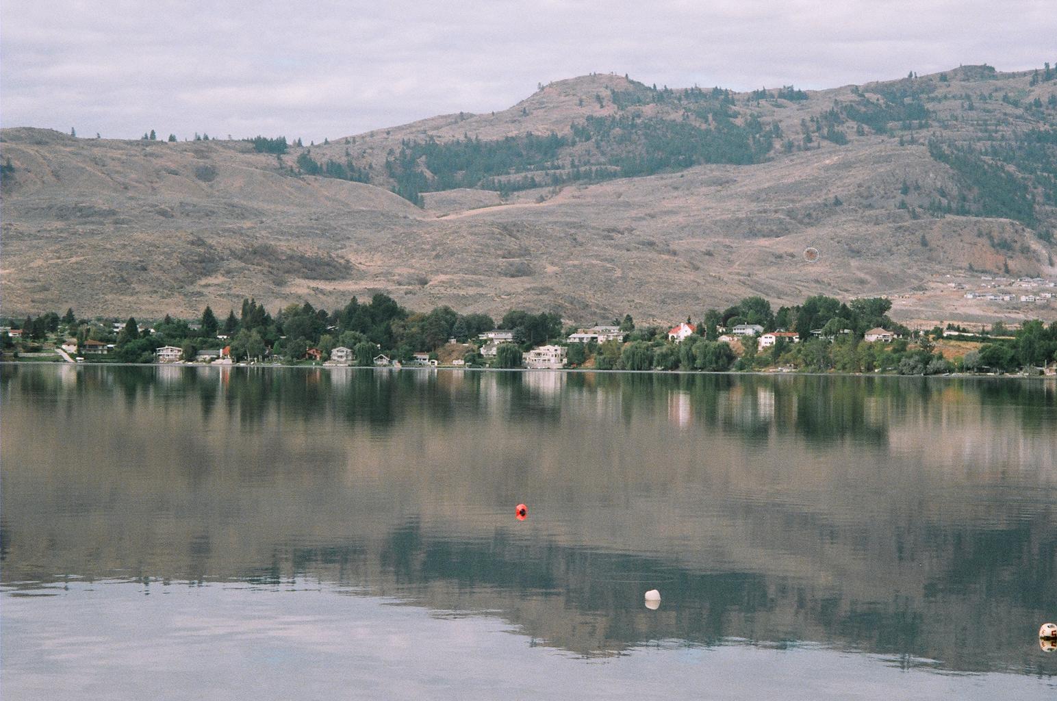 Osoyoos Lake on a calm fall afternoon.