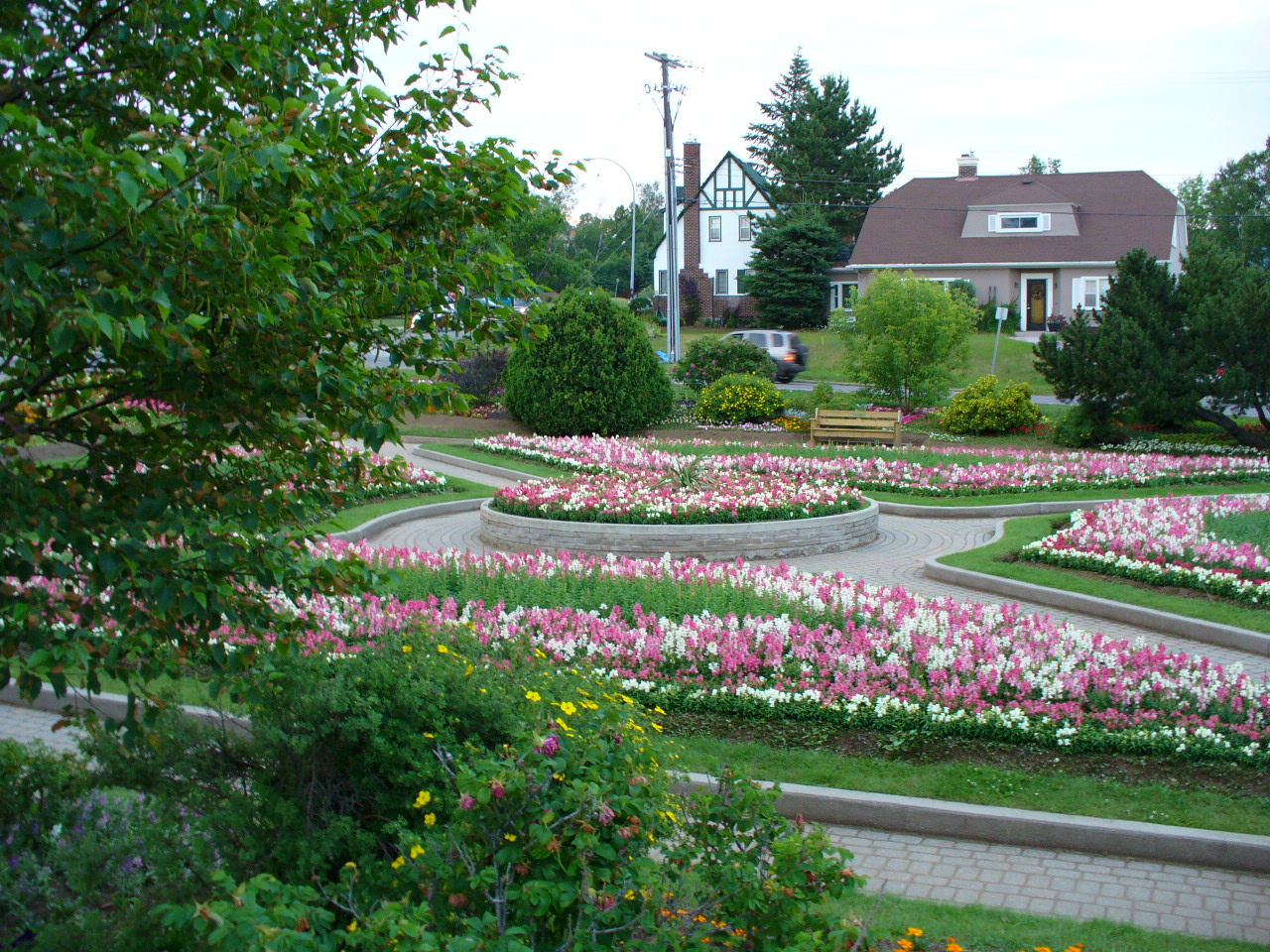 The beautiful sunken gardens at Hillcrest Park