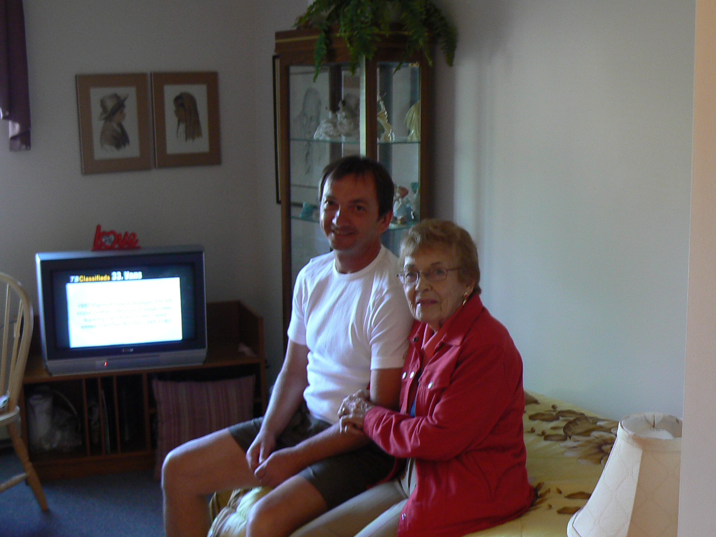 My son Rob McQueen and sister Eleanor Pineau, Aug. 4,2007