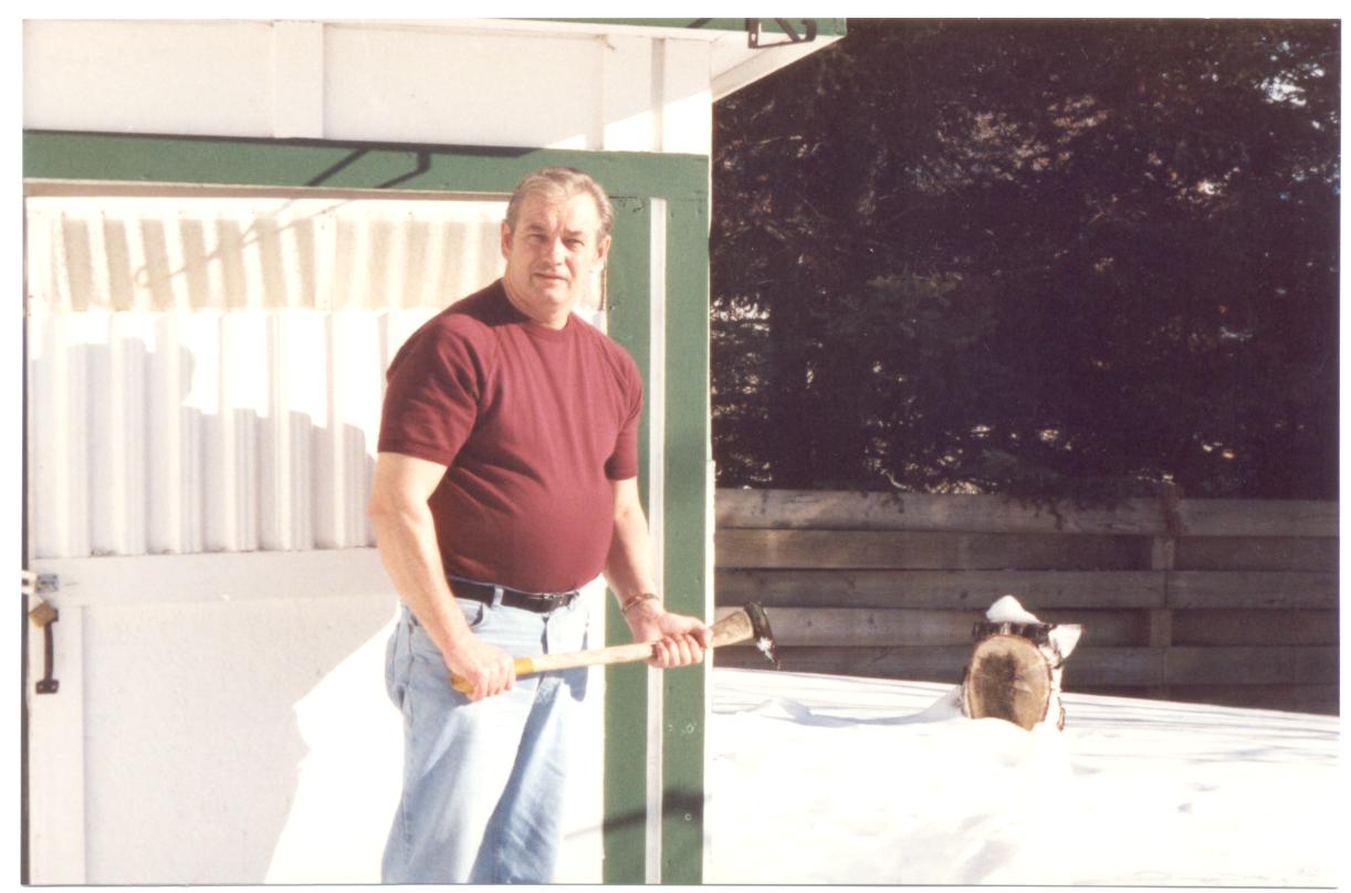Don, chopping ice April 22,1990 (no jacket)