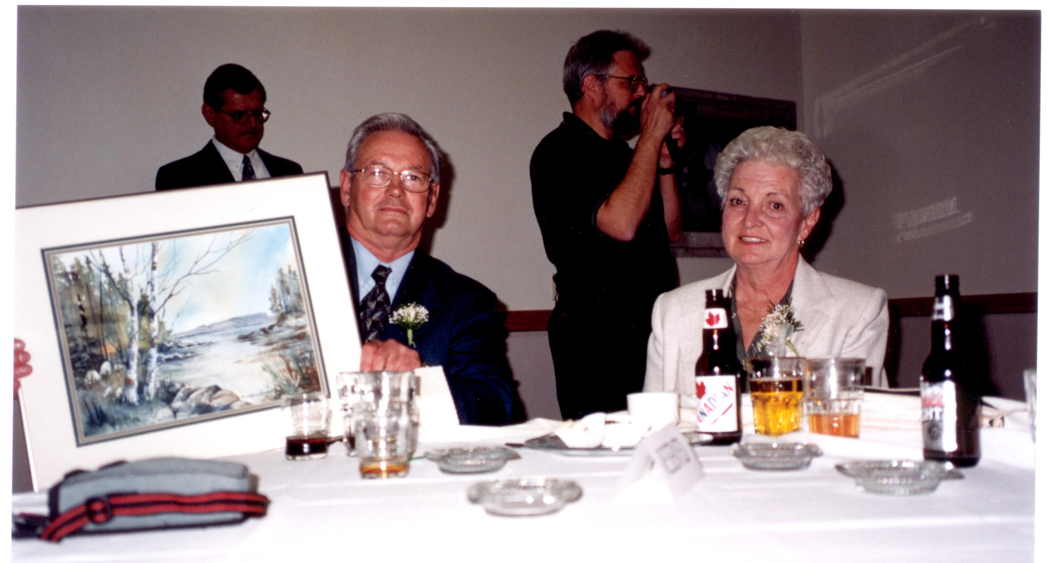 Retirement party,Millie and I, May 25,2000