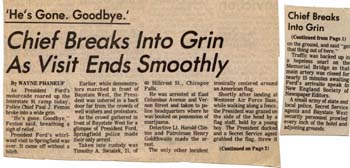 President Ford visit: news story