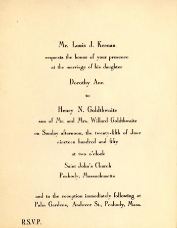 Wedding invitation