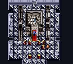 Cecil's army barges into the Crystal Room.