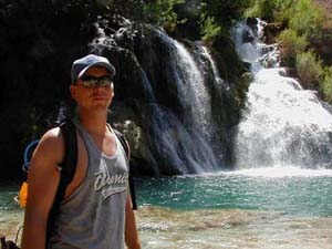 Jared at Navajo Falls