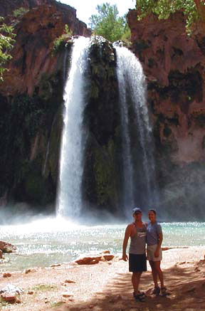 Laura and Jared in front of Havasu Falls
