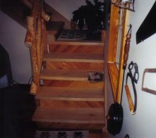 Notice the slant of each riser (where you toes would hit)