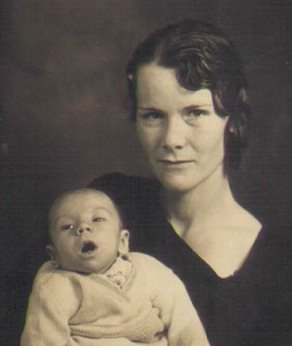 My grandmother Evelyn Pearl Rhoden with my uncle Louis